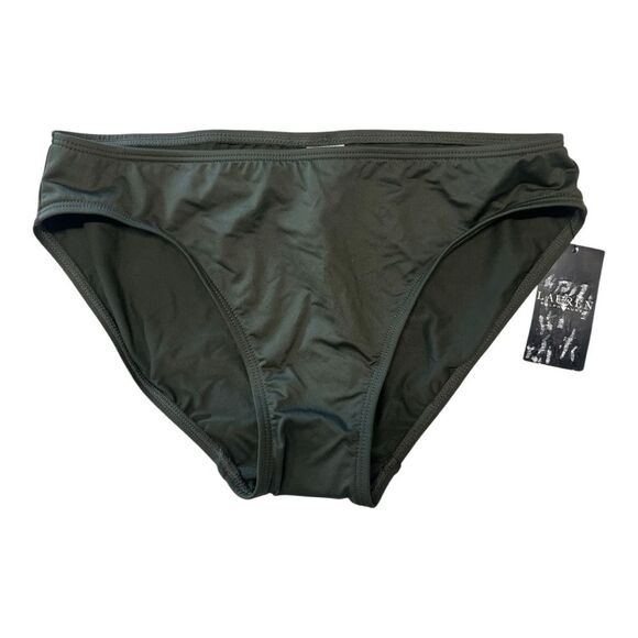 NWT Lauren Ralph Lauren | Beach Club Solids Hipster Swim Bottom Bikini Green 6 - Picture 1 of 8